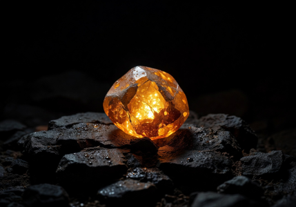 glowing-amber-stone-in-darkness